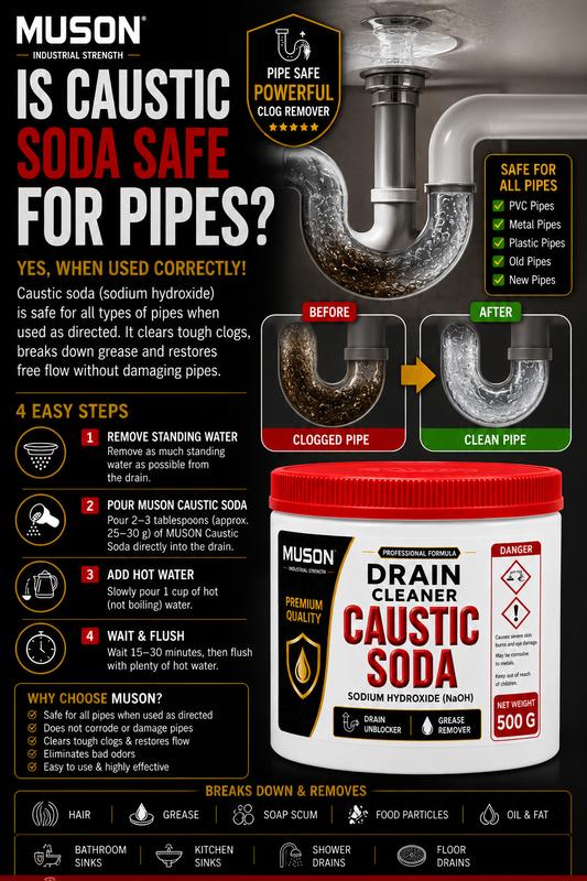 Is Caustic Soda Safe for Pipes?