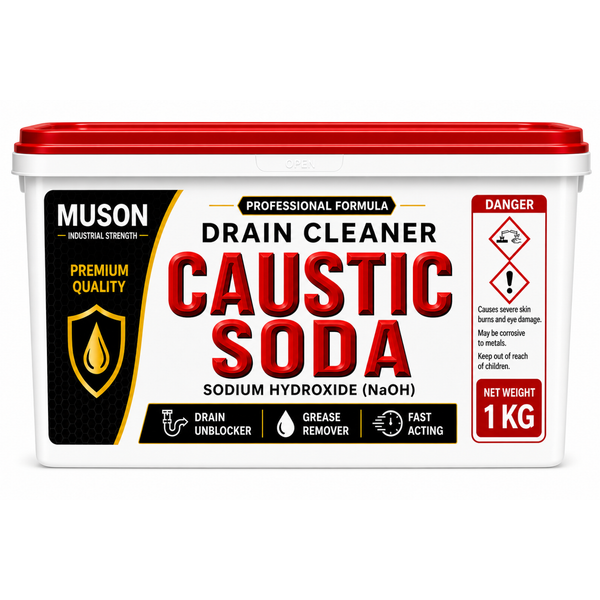 MUSON caustic soda drain cleaner 1KG fast acting drain unblocker
