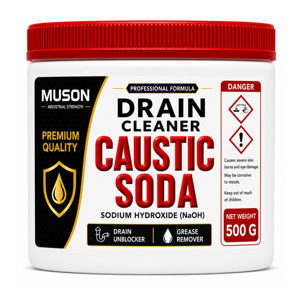 MUSON caustic soda drain cleaner 500g for blocked drains and sinks