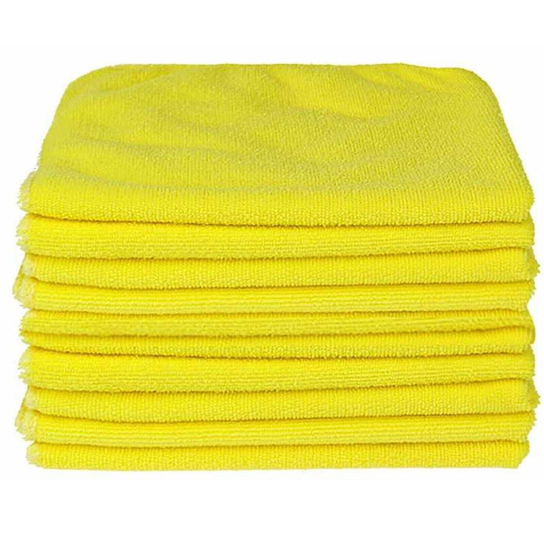 YELLOW BLUE CAR CLEANING DETAILING MICROFIBER SOFT POLISH CLOTHS TOWELS 40*40 CM