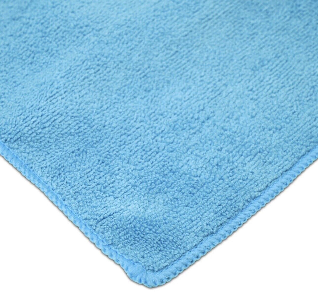 YELLOW BLUE CAR CLEANING DETAILING MICROFIBER SOFT POLISH CLOTHS TOWELS 40*40 CM