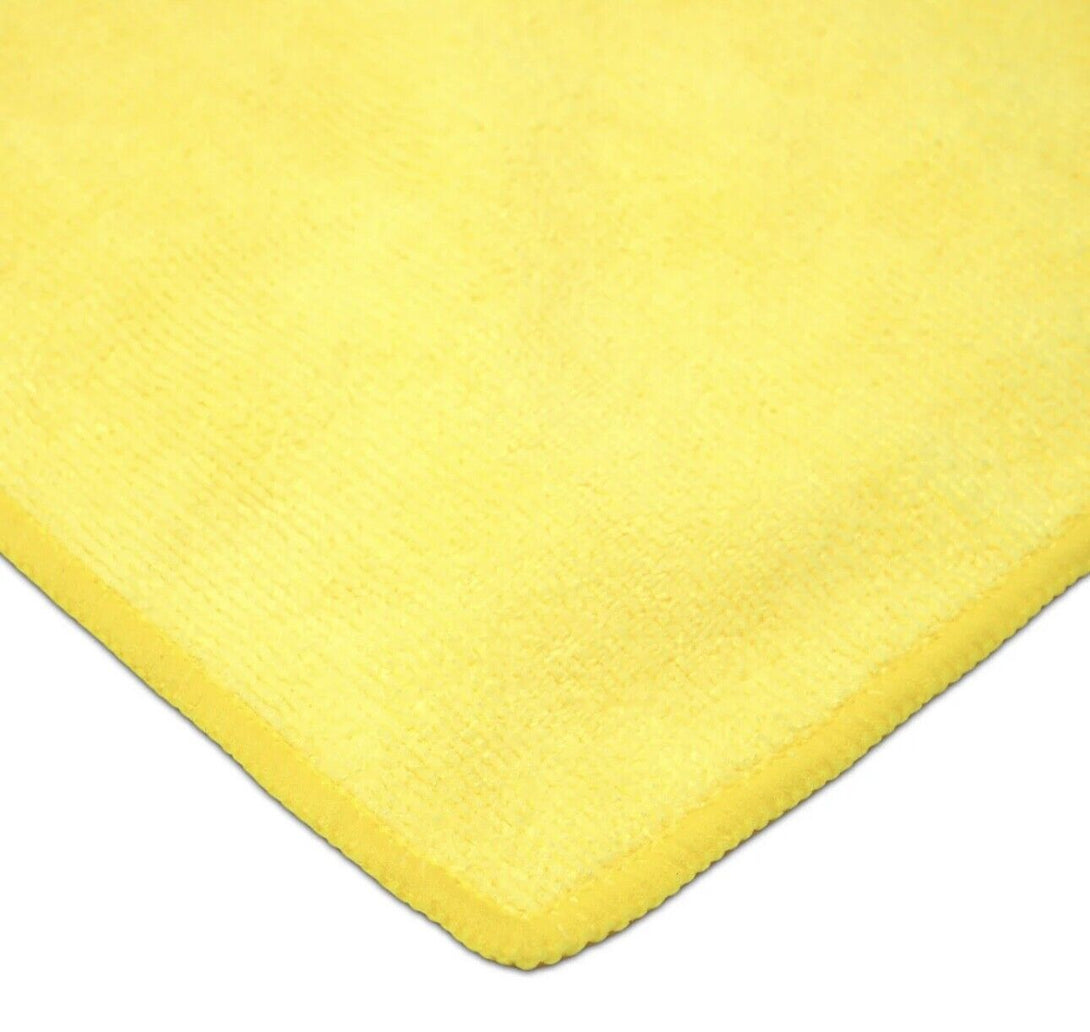 YELLOW BLUE CAR CLEANING DETAILING MICROFIBER SOFT POLISH CLOTHS TOWELS 40*40 CM