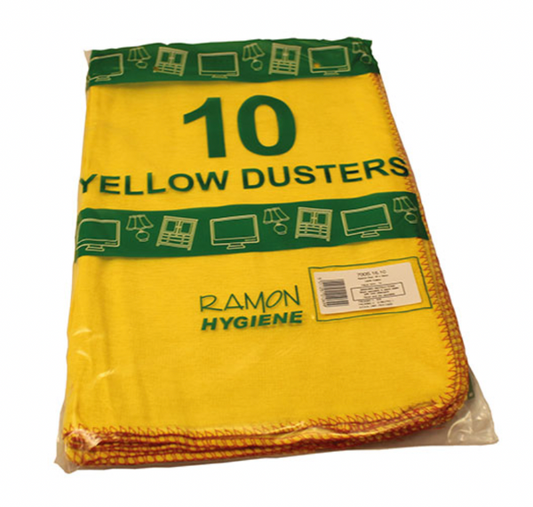 YELLOW DUSTERS - PACK OF 10