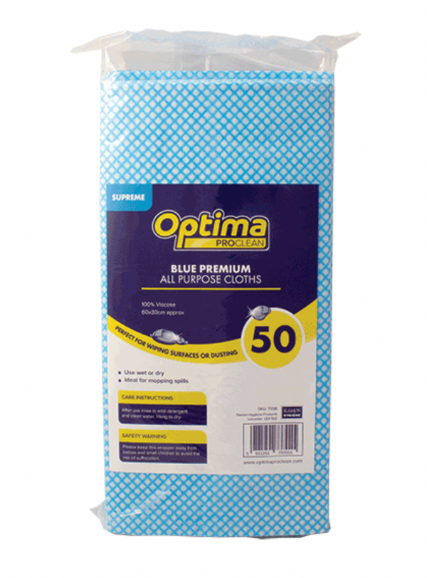 OPTIMA SUPREME FOOD SAFE ALL PURPOSE CLOTHS- PACK OF 50