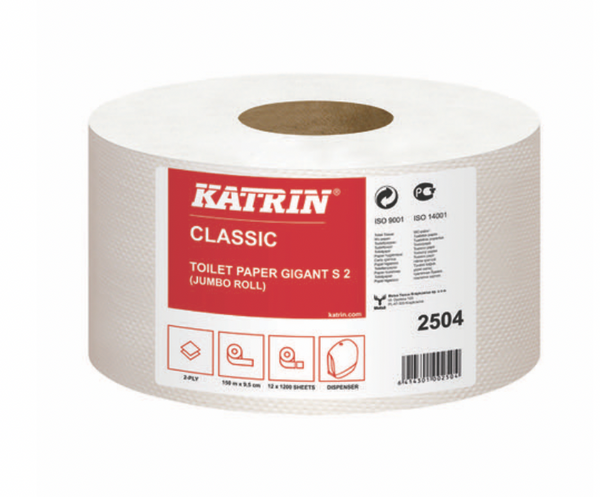 KATRIN MINI JUMBO ROLL 2PLY - PACK OF 12