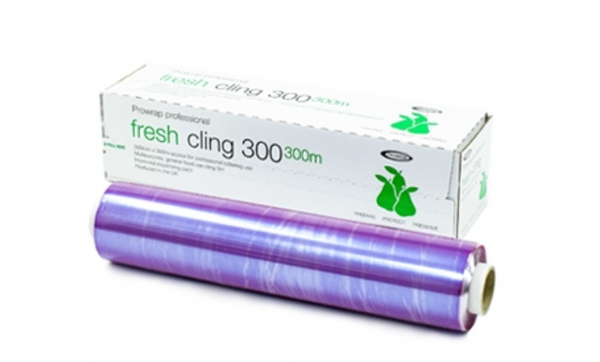 Jumbo Cling Film 300mm x 300m Clear PVC Kitchen Film Durable Catering Plastic Film Microwave-Safe Ideal for All Food Use, Commercial Use, Kitchen, Catering