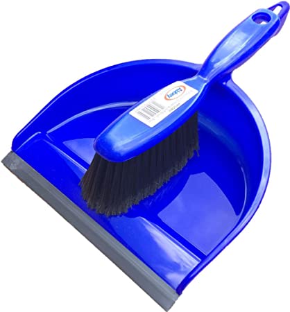 BLUE DUSTPAN & BRUSH